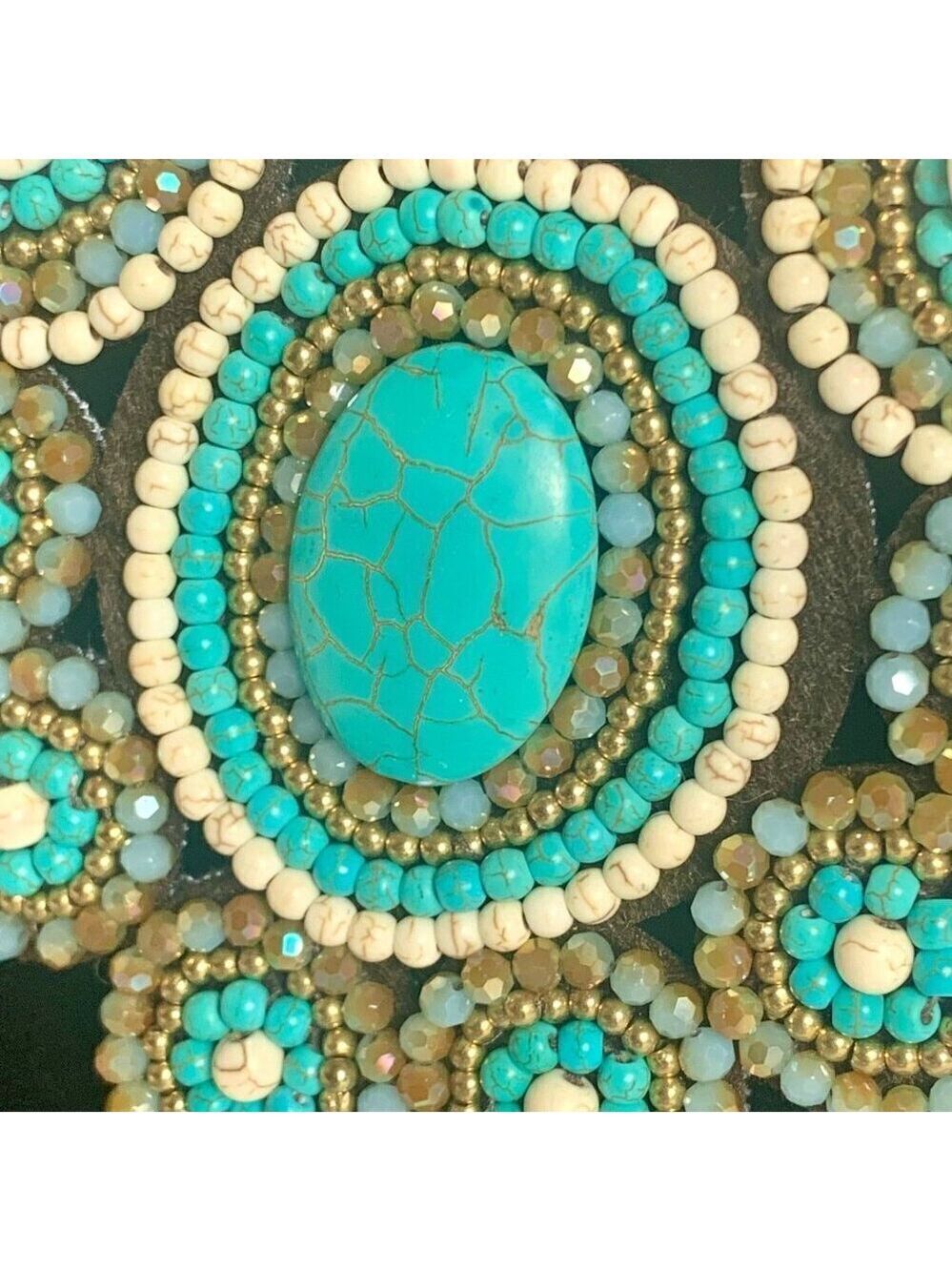 Beaded Bib Collar Necklace Thai Style - Picture 3 of 8